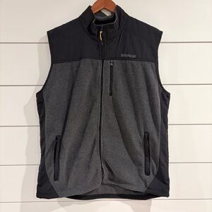 CAT Caterpillar Fleece Vest XL Gorpcore Workwear Utility Tech Outdoor